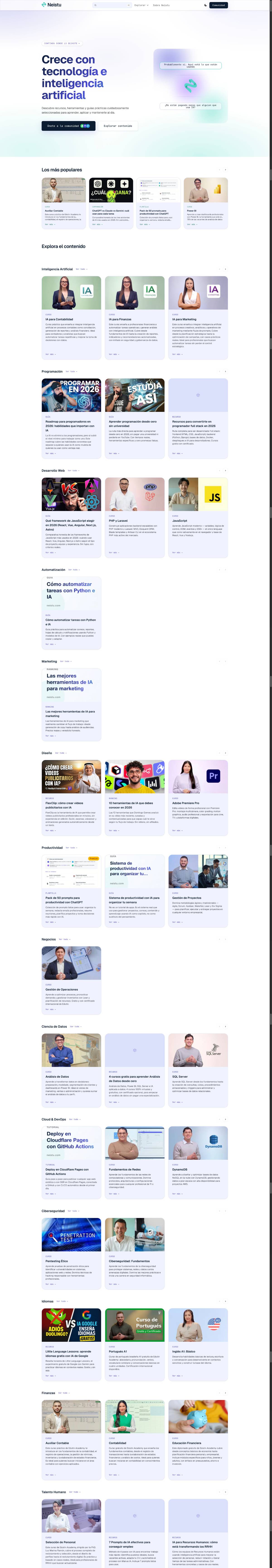 Captura de Neistu — Tecnología e inteligencia artificial: guías, cursos y herramientas